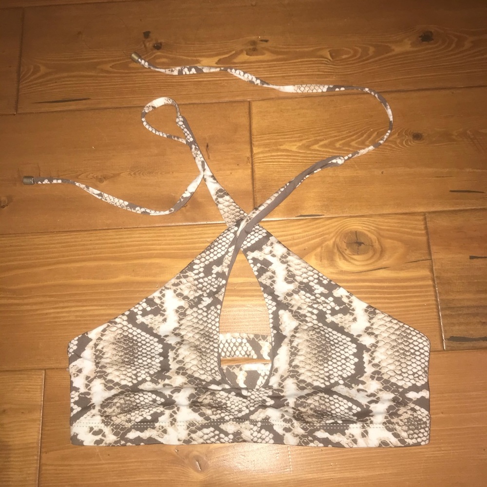 Vitamin A Camilla Cross neck bikini top